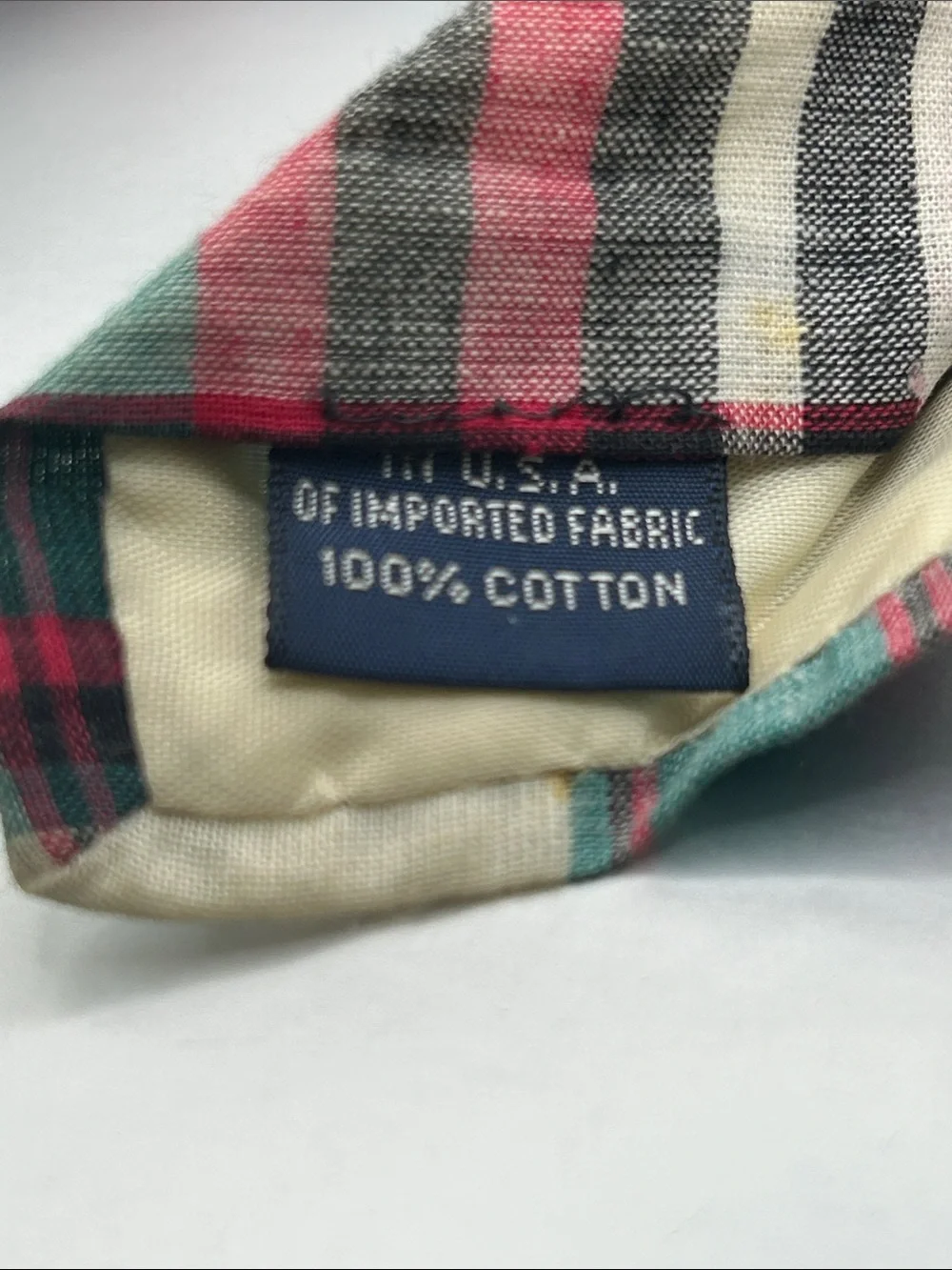 Brooks Brothers Red Green Black Plaid Vintage Men’s Cotton Preppy Tie